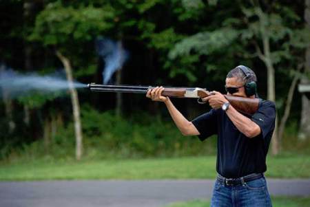 President Obama Shooting Skeet?