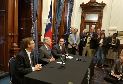 Greg Abbott, Dan Patrick, Dennis Bonnen