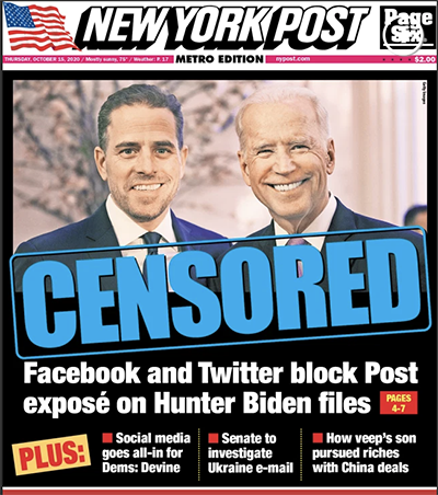 Joe Biden story censored
