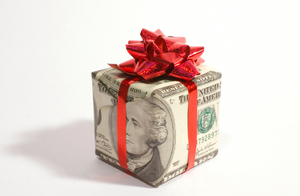 giving away money