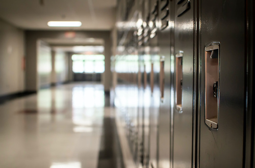 lockers at a school