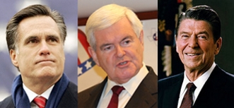 Romney, Gingrich, Reagan